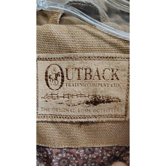Outback Trading Co Women's XL Tan Floral Lining Zip-Up Ranch Jacket - Picture 6 of 9